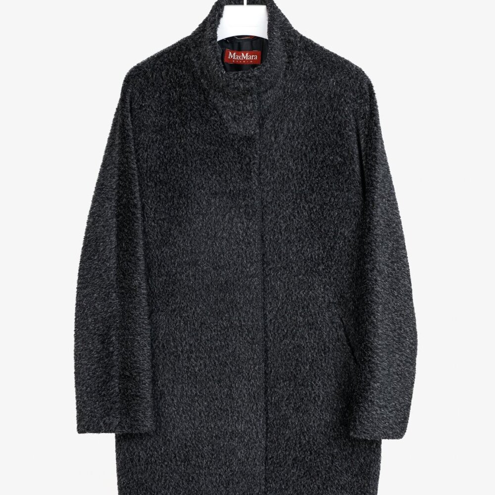 Max Mara Studio Grey Alpaca Coat